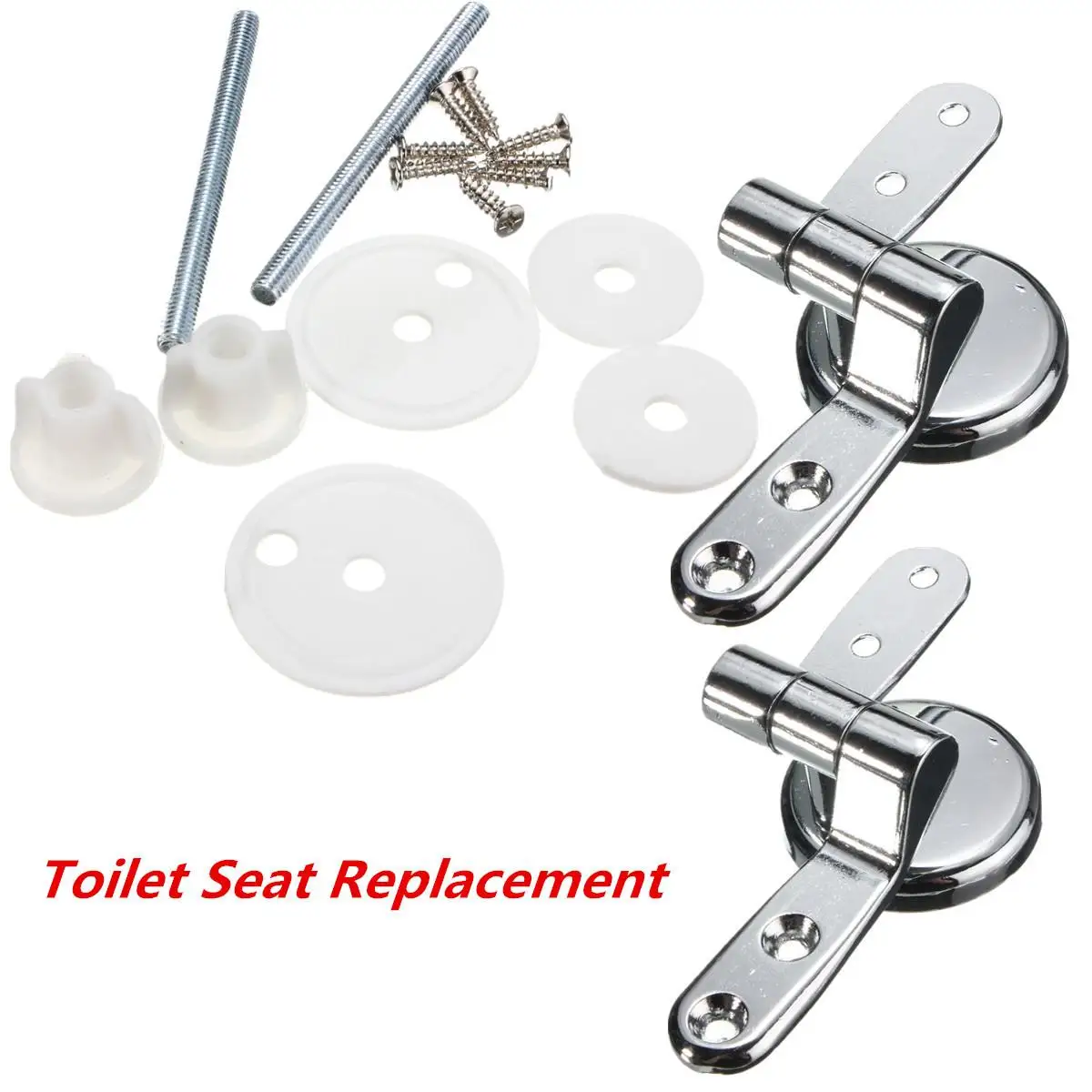 

Zinc Alloy Universal Toilet Seat Fitting Replacement Repair Chrome Hinge Kit