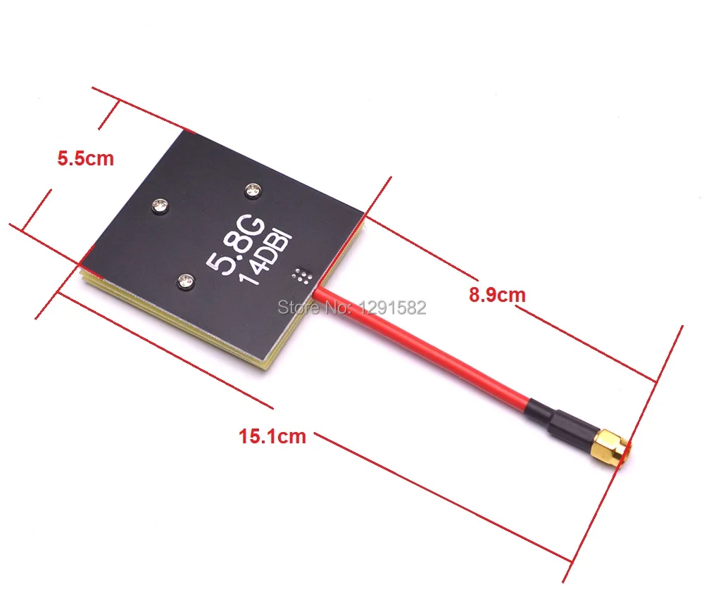 5,8G 14dBi антенна с высоким коэффициентом усиления Направленная патч-антенна панель Антенна RP-SMA/SMA для фиксированного крыла FPV гоночный Дрон Квадрокоптер Мультикоптер