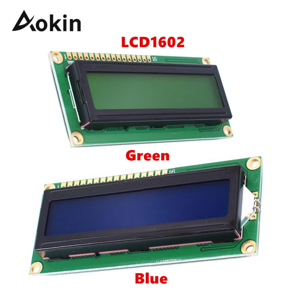 ЖК-дисплей 1602 1602 Модуль синий зеленый экран 16x2 символьный светодиодный дисплей модуль HD44780 контроллер цвет синий, черный; Большие размеры
