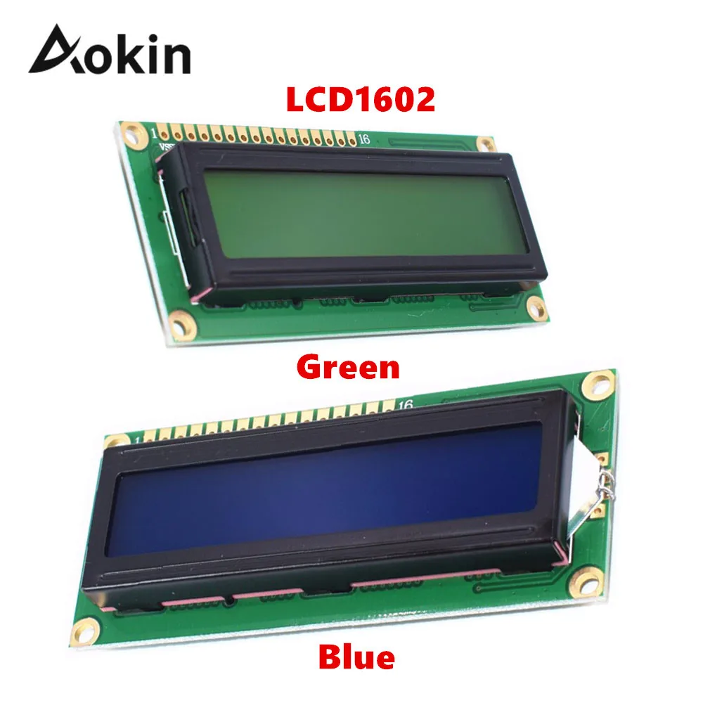 

LCD1602 1602 module Blue Green screen 16x2 Character LCD Display Module HD44780 Controller blue black light