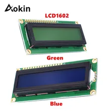 LCD1602 1602 module bleu vert écran 16x2 caractère LCD Module d'affichage HD44780 contrôleur bleu noir lumière(China)