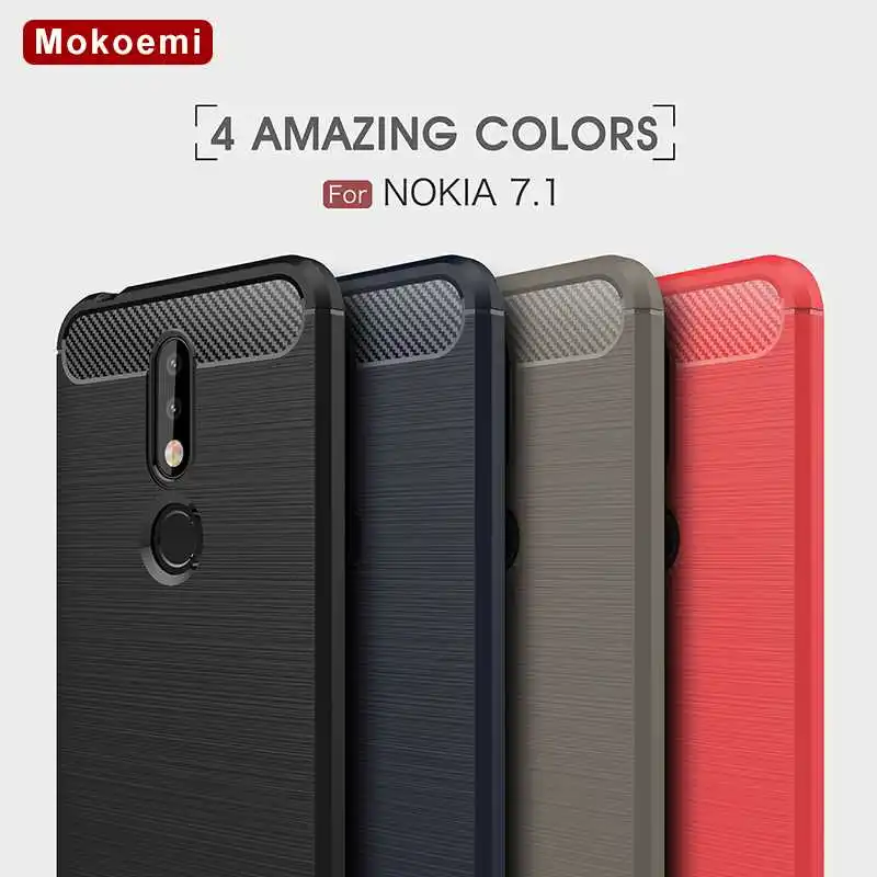 Mokoemi модный Ударопрочный Мягкий силиконовый 5 84 &quotдля Nokia 7 1 чехол для сотового