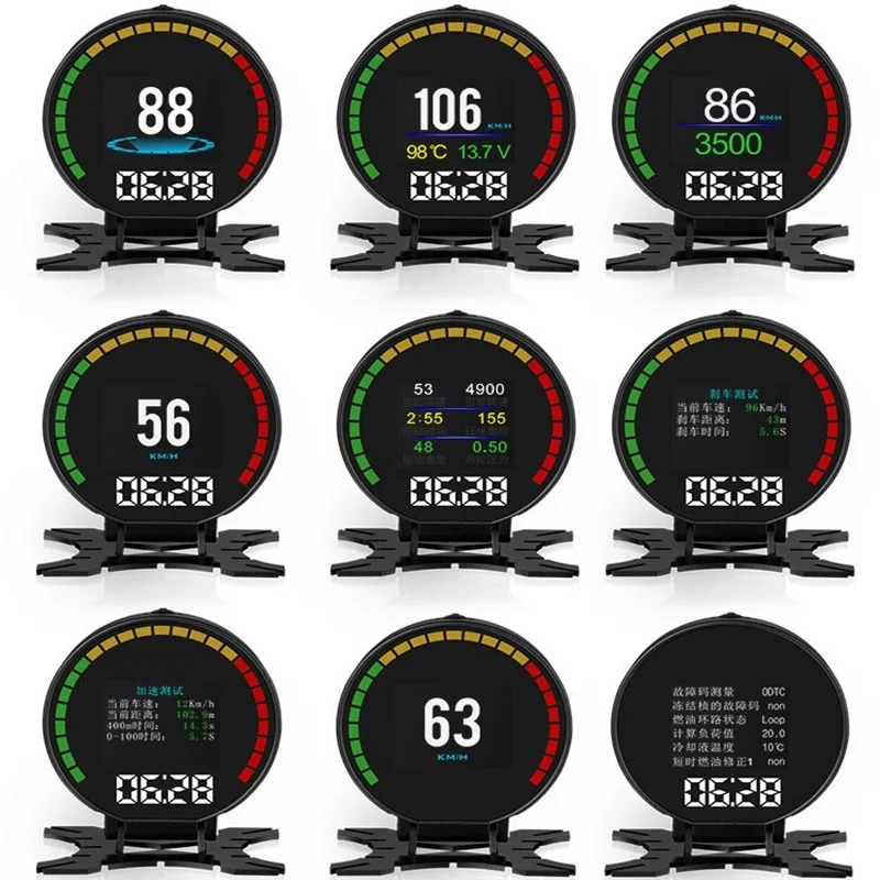 Новейший автомобильный головной дисплей комбинированный OBD& gps HUD Overspeed Предупреждение система проектор для ветрового стекла авто электронный напряжение сигнализации