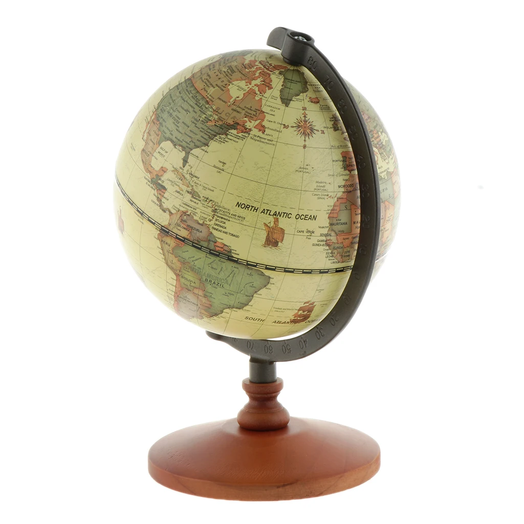 14CM World Earth Globe Map Geography Globes for Desktop Decoration Education Home Office Aid Miniatures Kids Gift