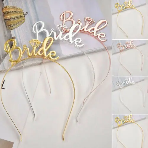 

Wedding Decoration Girls Hair Hoop Headband Cute Hair Clasp Bride Garland Bachelor party Rose Gold Sliver