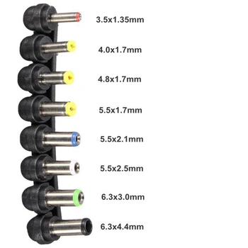 

1Pcs 8 In 1 Universal For AC for DC 2 Pin Power Charger Adapter Tips For Laptop Notebook PC High Compatible
