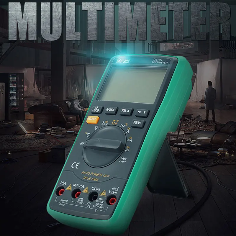 Comprar Multímetro Digital de 20000 cuentas verdadero RMS 4 1 2 rango automático voltímetro corriente ohmios resistencia diodo temperatura continuidad