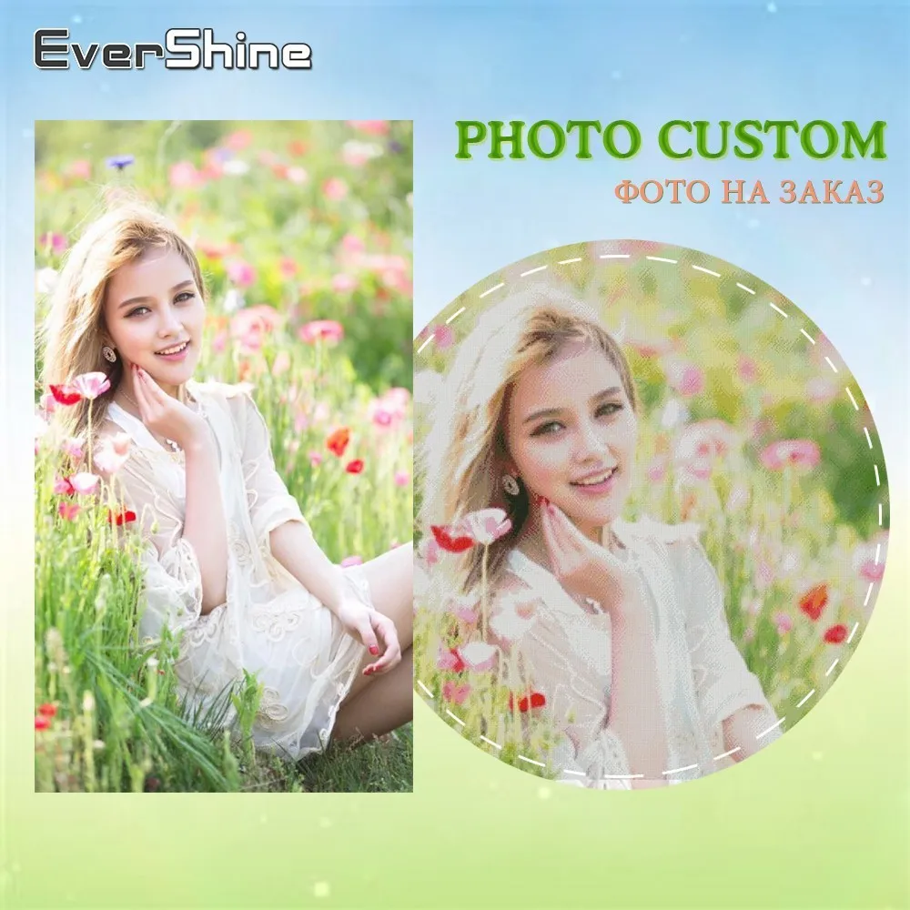 

EverShine 5D DIY Photo Custom Diamond Painting Full Round Diamond Art Picture Of Rhinestone Cross Stitch Diamond Embroidery Sale