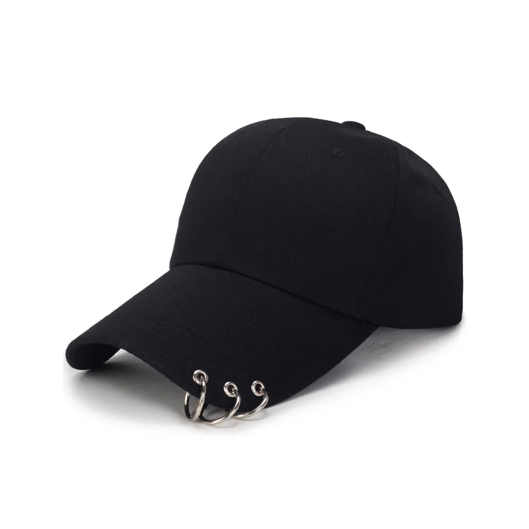 Kpop бейсбольная кепка Женская Мужская хип хоп железное кольцо Snapback Hat Beanies унисекс