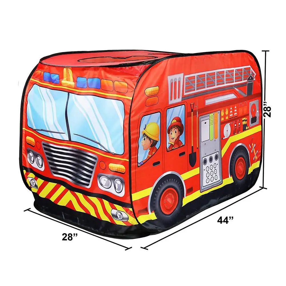 wonderful Game House Play Tent Fire Truck Police Bus Foldable Pop Up Toy Playhouse Cloth Children's Toy Tent