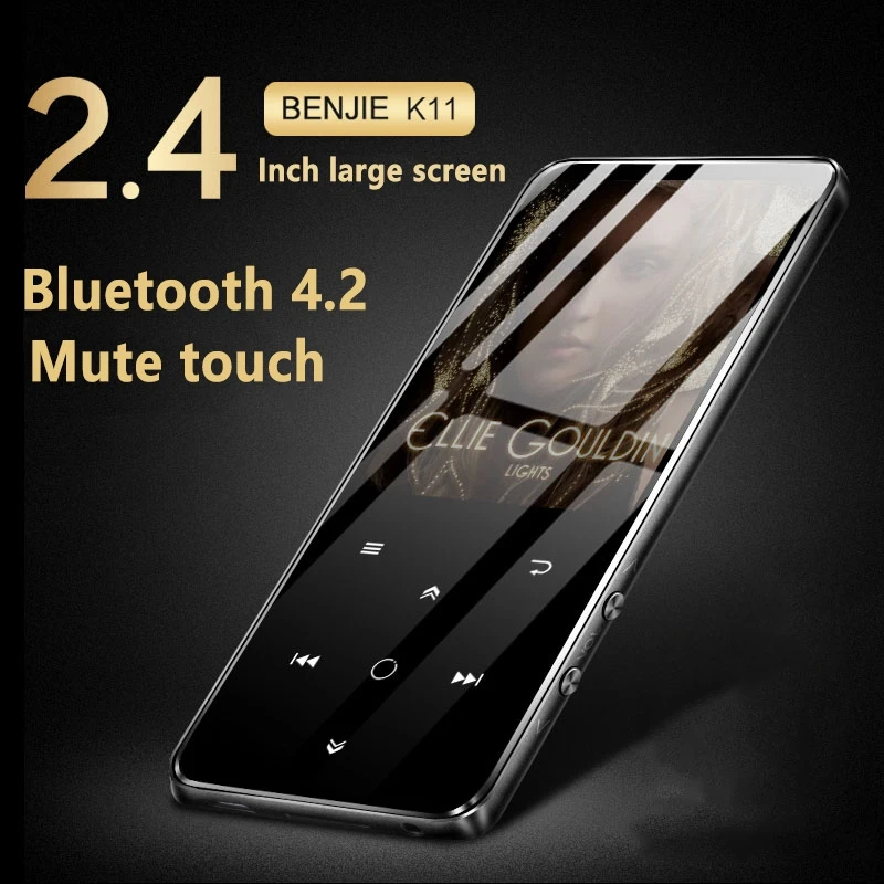 Benjie портативный K11 Mp3 музыкальный плеер водонепроницаемый Hifi Bluetooth 4,2 Аудио плееры без потерь Fm радио Электронная книга диктофон