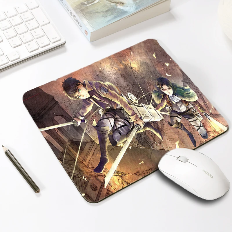 Коврики для мыши Mairuige с креативным рисунком Япония аниме атака на титанов Levi Mikasa