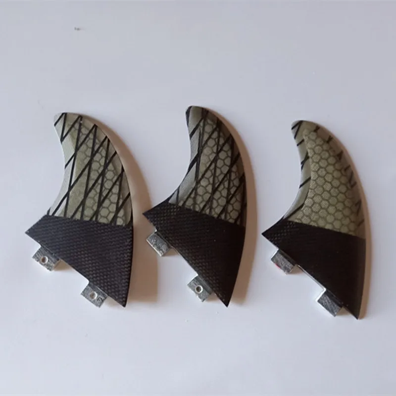 

surfboard half carbon transparency black honeycomb carbon line FCS FIN