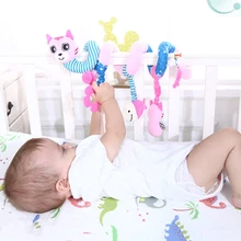 Детские игрушки на кроватку вращаются вокруг кровати коляска Висячие погремушки милые мобильные игрушки для малышей Музыкальные мягкие игрушки для коляски куклы новинка