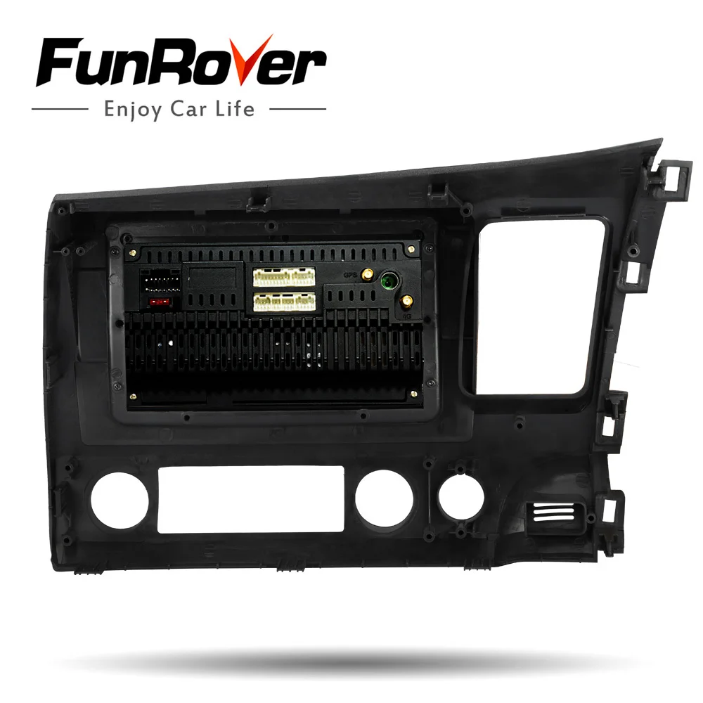 Clearance FUNROVER android 9.0 2.5D+IPS car radio multimedia player For Honda Civic 2006-2011 dvd gps navi navigation autoradio DSP CDMA 5