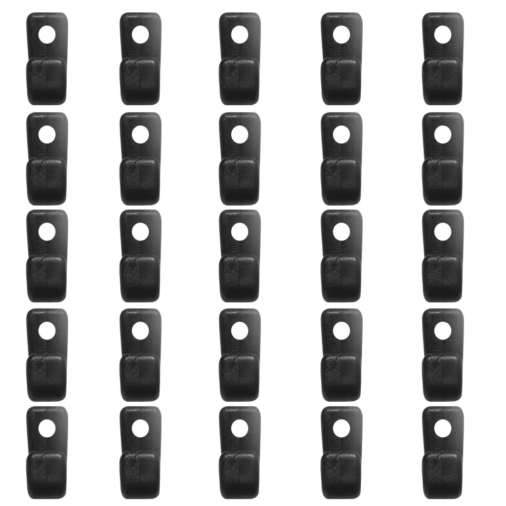 

Pieces of 25 Black Lashing Hook Bungee J Hooks for Kayak Canoe Paddle Board Dinghy