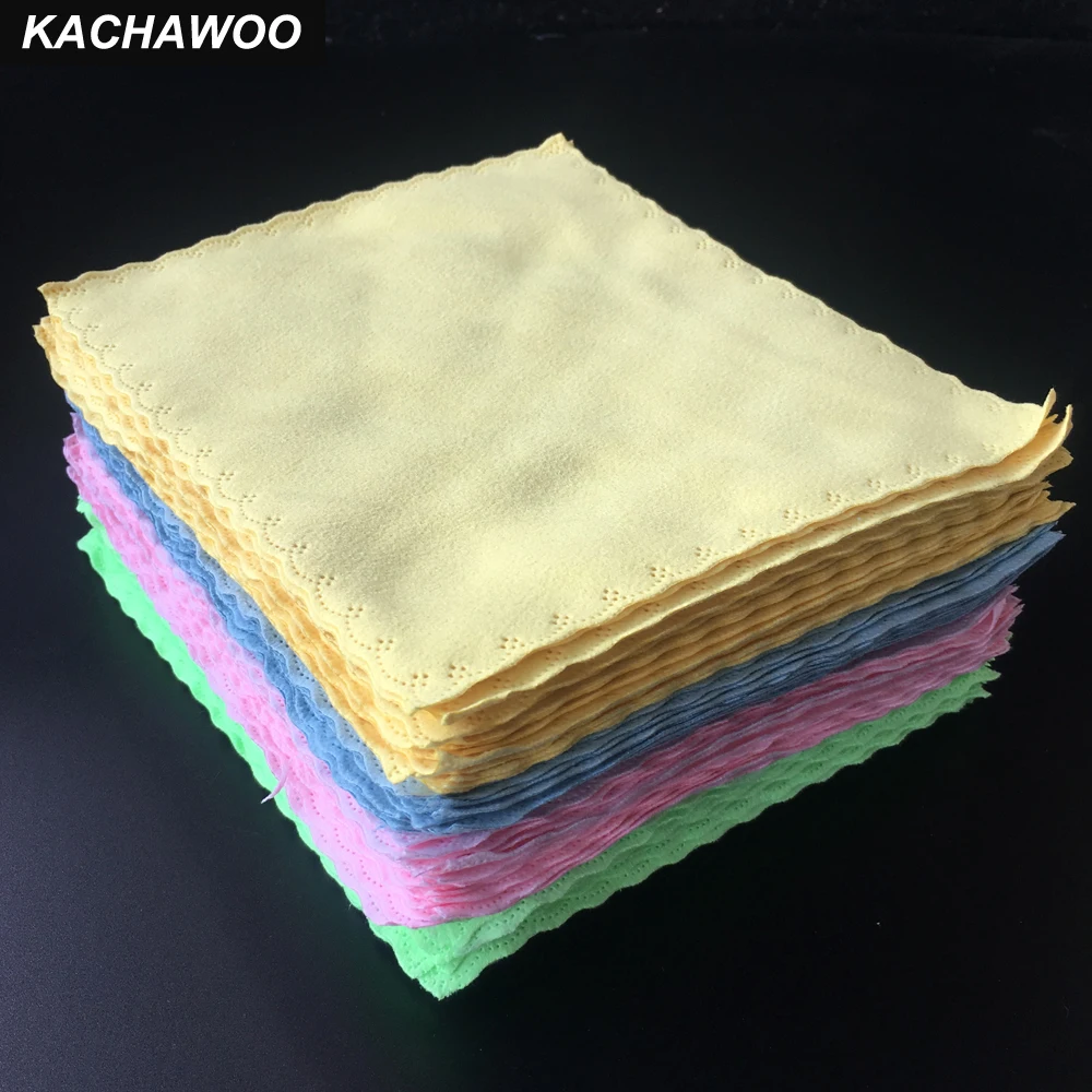 Kachawoo 100 шт. 175 мм X 145 двухсторонняя бархатная ткань из микрофибры для чистки очков