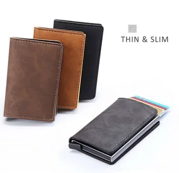 

Minimalist Slim Wallet Men Women Mini Wallets Small Business License ID Organizer Badge Porte Carte Credit Card Holder