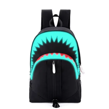 

Anti-Theft Shark Pattern Laptop Backpack Usb Recharging School Bag For Teenager Travel Bag Men Ml027