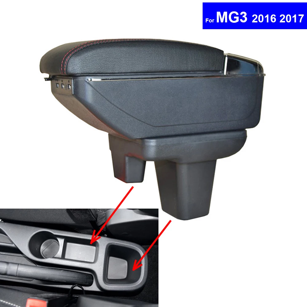 Leather Car Center Console Armrests for MG3 2016 2017 2018 Auto Content