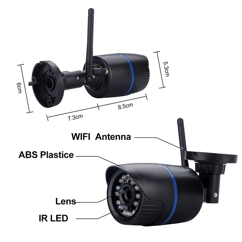 Fealushon iCSee XMEye 1080P Водонепроницаемая наружная ip камера WiFi беспроводная