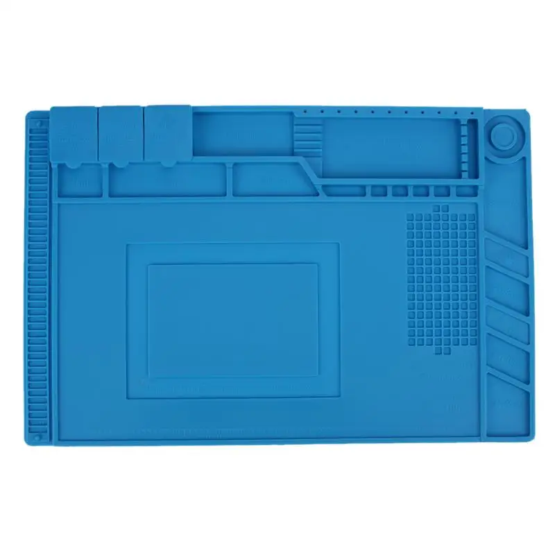 

45*30 cm Anti Static Heat Insulation Silicone Pad Magnetic Section Insulation Pad Repair Tools Maintenance Platform Desk Mat