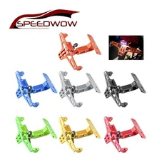 SPEEDWOW алюминий мотоциклетные рамки держатель Регулируемый угол номерные знаки для мотоциклов кронштейн Универсальный Honda Kawasaki Yamaha KTM