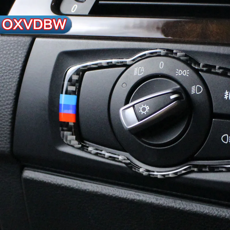 Для bmw E90 E92 автомобильный налобный переключатель из углеродного волокна накладка