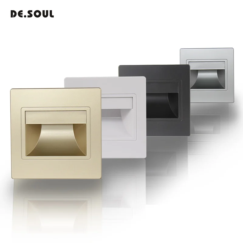 

DE.SOUL Recessed LED wall Lamp Sconce lights 1.5W AC85-265V led Stair Light stairway corridor wall foot lamp warm / cool white