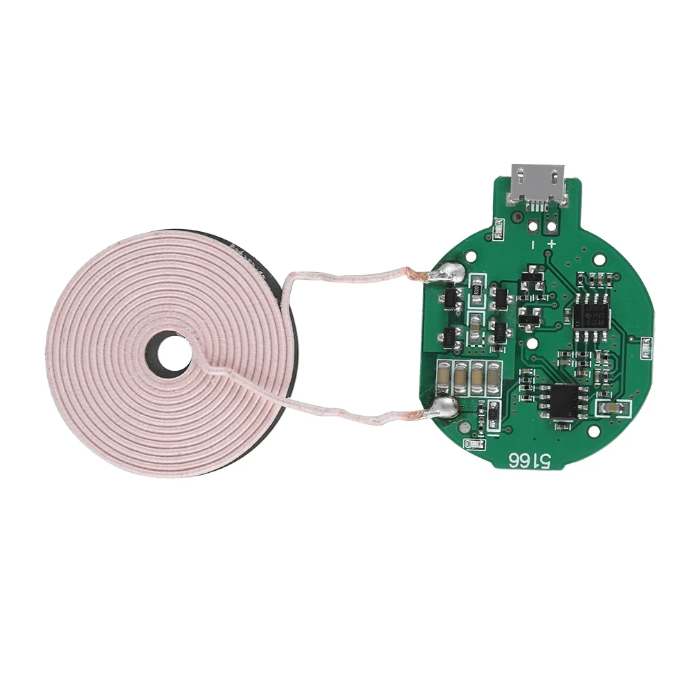 

High Charging Efficiency Mini QI Wireless Charger Transmitter Module DIY Wireless Charger 2-8mm Transmission for iPhone/Samsung