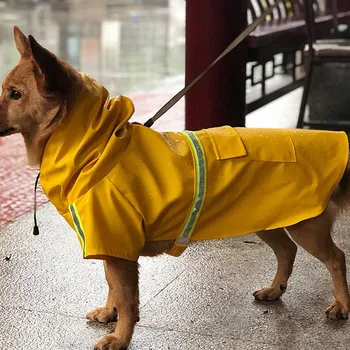 

Outdoor Pet Raincoat Waterproof Clothes Jumpsuit PU Breathable Puppy Dogs Fashion Rain Jacket Small Medium Large Pets Supplies