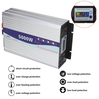 

Intelligent Screen Pure Sine Wave Power Inverter 12V/24V To 220V 3000W/4000W/5000W/6000W Converter