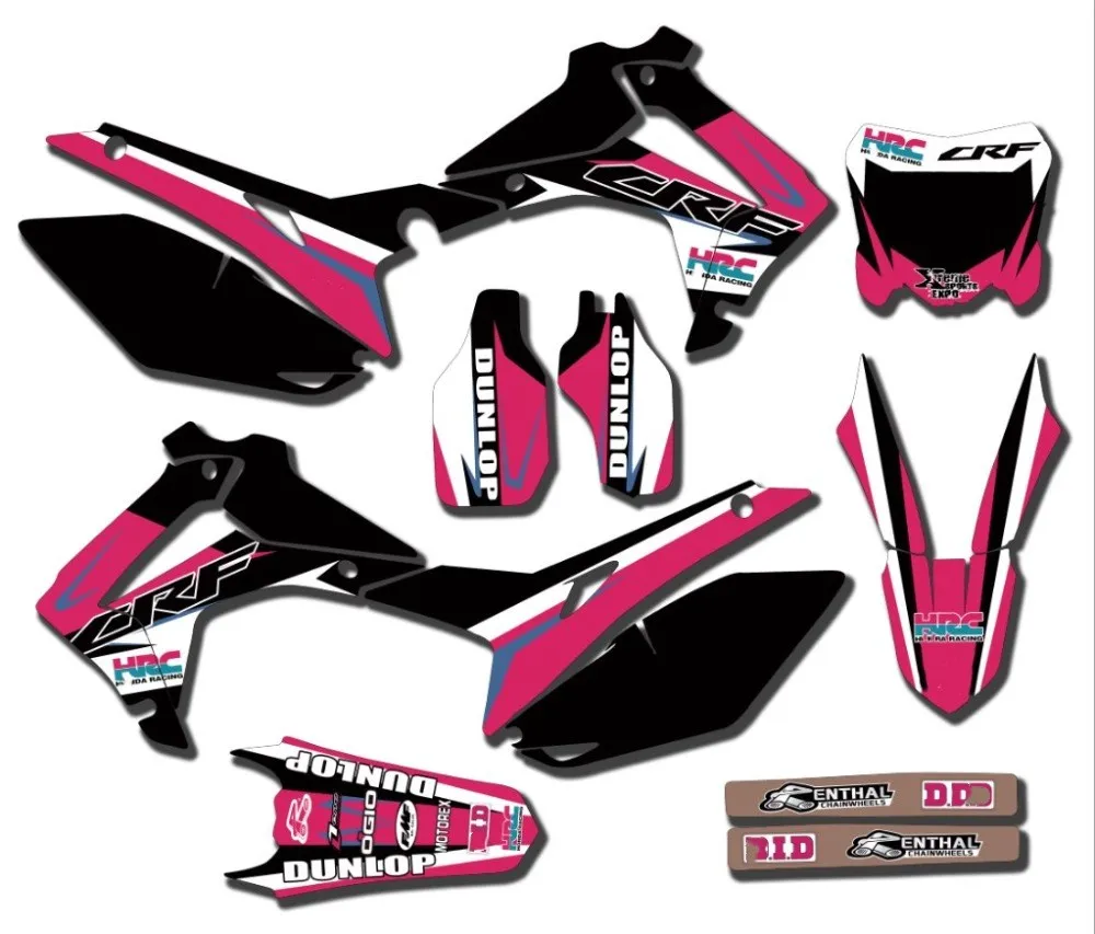 Графическая наклейка бегущая строка для Honda CRF250R CRF250 2014 2017 & CRF450R CRF450 2013 2015 2016 CRF 250