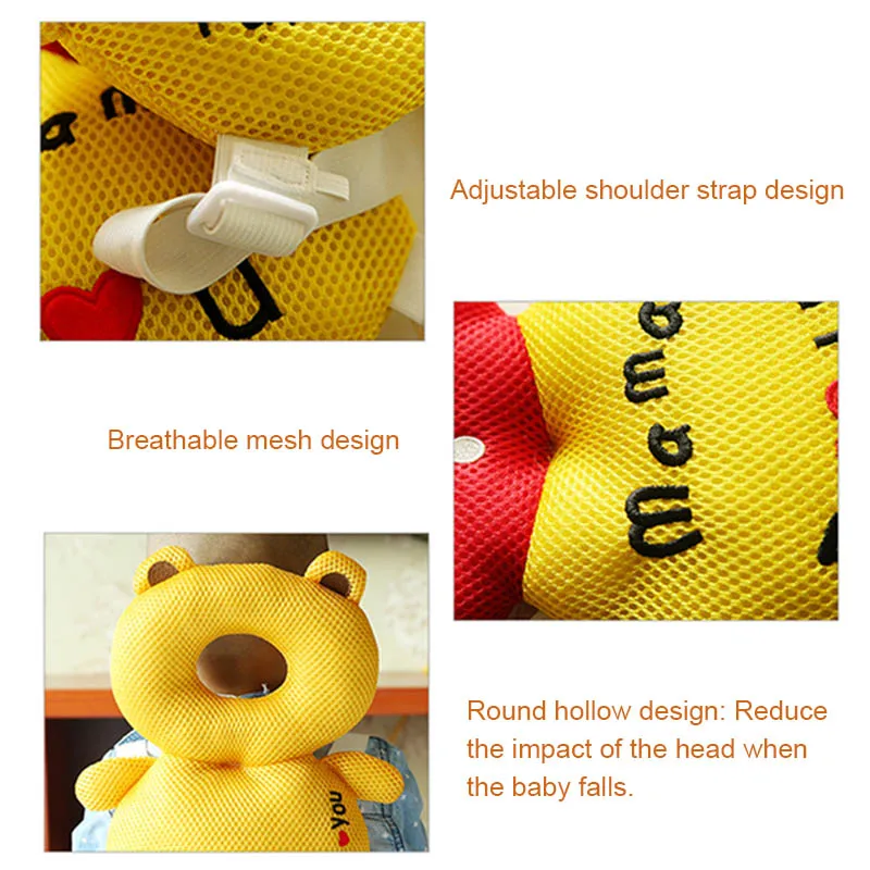 Baby Walking Protective Pillow Head Protection Pillow Mesh Cotton Cushion Shockproof Anti-falling YJS Dropship
