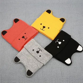

Cartoon Animal Cute Baby Hat Infant Girl Boy Winter Warm Newborn Baby 2018 Fashion Ear Proection Soft Knitted 4M-5Y Beanies Caps