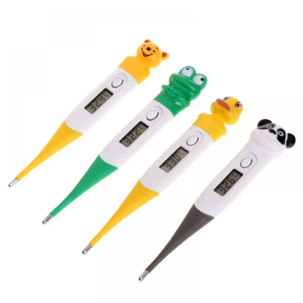 

Electronic Digital LCD Thermometer Cartoon Baby Body Temperature Waterproof Soft Tip Medicine Home Temperature for Kids Adult