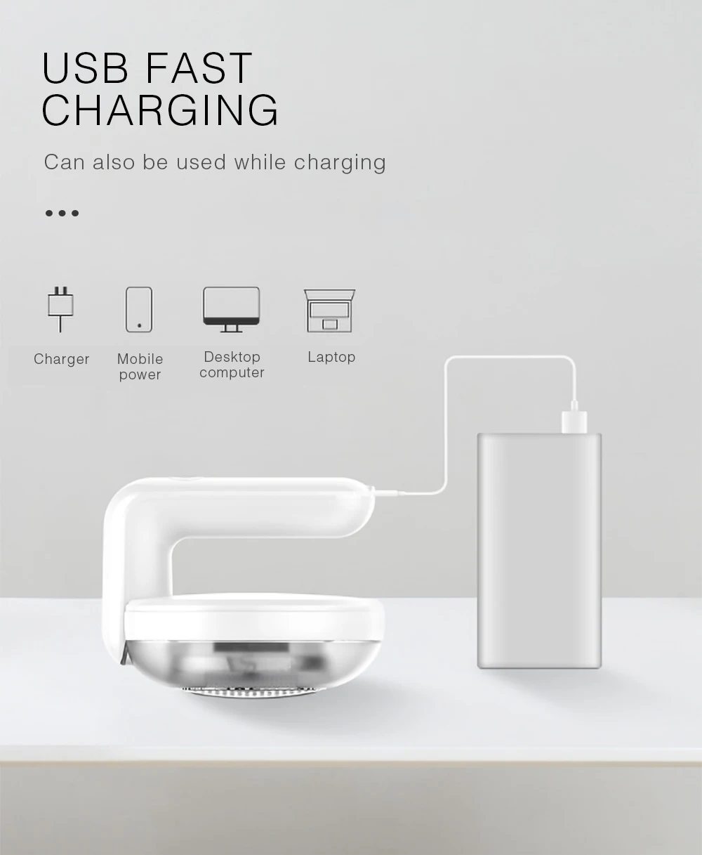 

Portable Hair Ball Trimmer Sweater Shaver Lint Remover Rechargeable Knitting Machine Pellet Lint Shaver Fabric Shaver