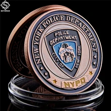 USA nowy jork departament policja moneta święty michał brązowy Token wyzwanie moneta kolekcje