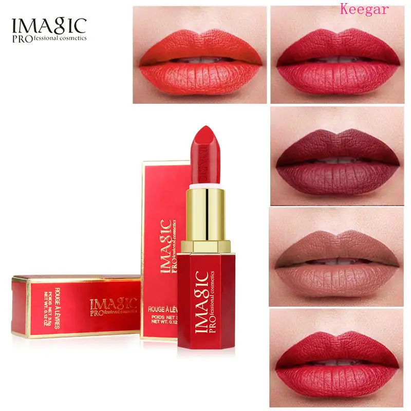 

IMAGIC 12 Colors Matte Lipstick Crystal Column Matte Lipstick Lipstick Cosmetics Delicate Don't dye cup Lipstick Matte Stick