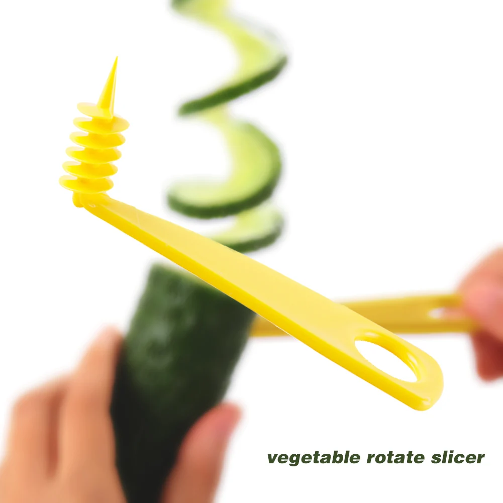 

1PC Vegetables Potato Carrot Cucumber Manual Potato Tower Plastic Screw Cutter Small Spiral Knife Rotate Slicer Kitchen Tools