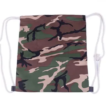 

Camouflage Backpack Drawstring Gym Bag Travel Sport Outdoor pockets two-string shoulder bag (Camouflage)