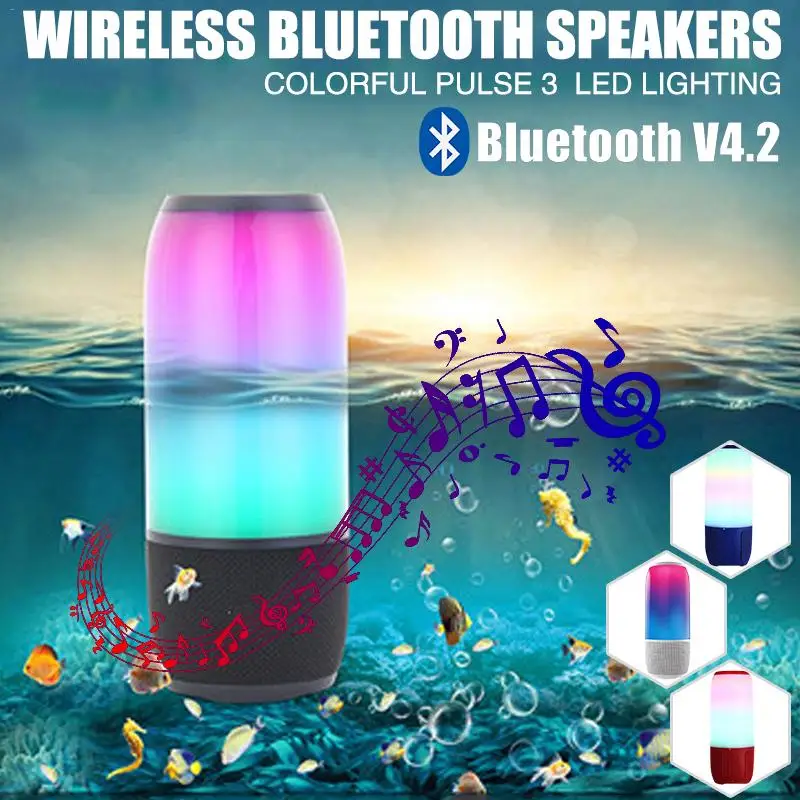 

New Bluetooth Audio Dazzle LED Lights Outdoor Portable Bluetooth Small Speaker Subwoofer