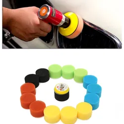 Kit de 16 tampons de polissage pour polisseuse de voiture, Kit d'outils pour polisseuse de cire de voiture, 2 pouces, 50mm 