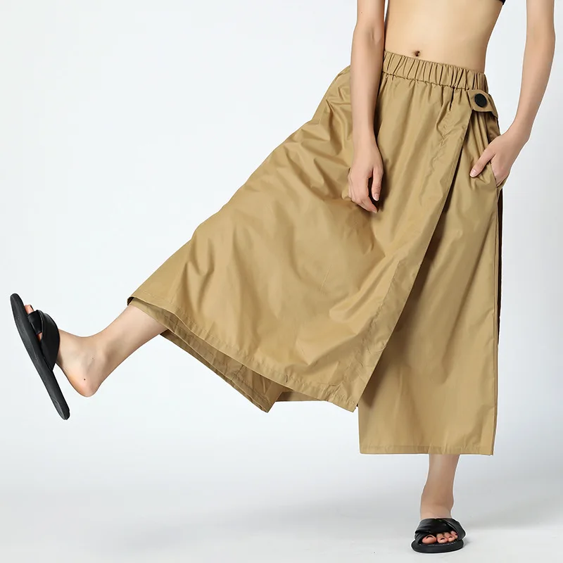 

C Yards Independent Design Street Hip Hop Panel Irregular Culottes before And after Two-Way Cool Tide