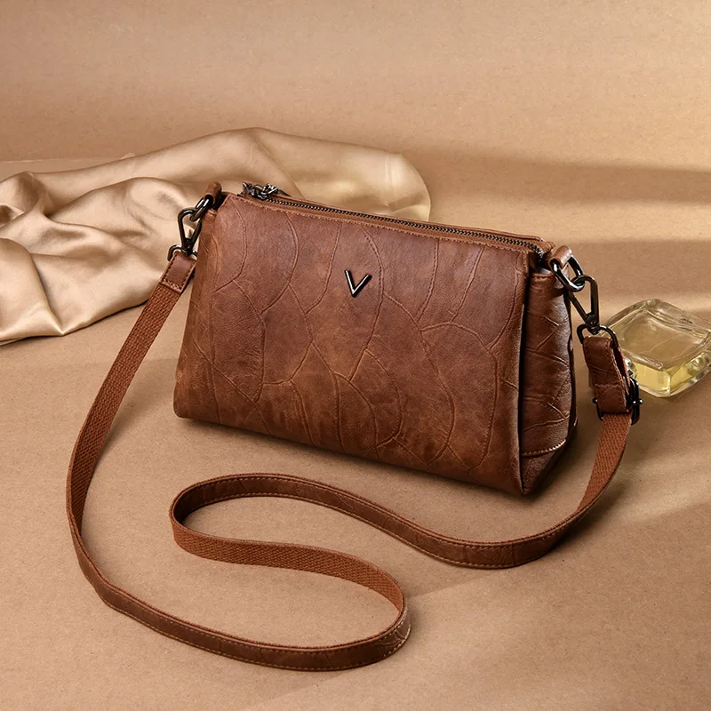 

vintage PU Leather Shoulder Bags For Women 2019 Crossbody Bags Luxury Lady High Quality With Two Shoulder Straps