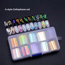 BellyLady, 10 рулонов/коробка, набор Фольга для ногтей, наклейки для ногтей, Полное Обертывание, маникюр, сделай сам, наклейки для дизайна ногтей