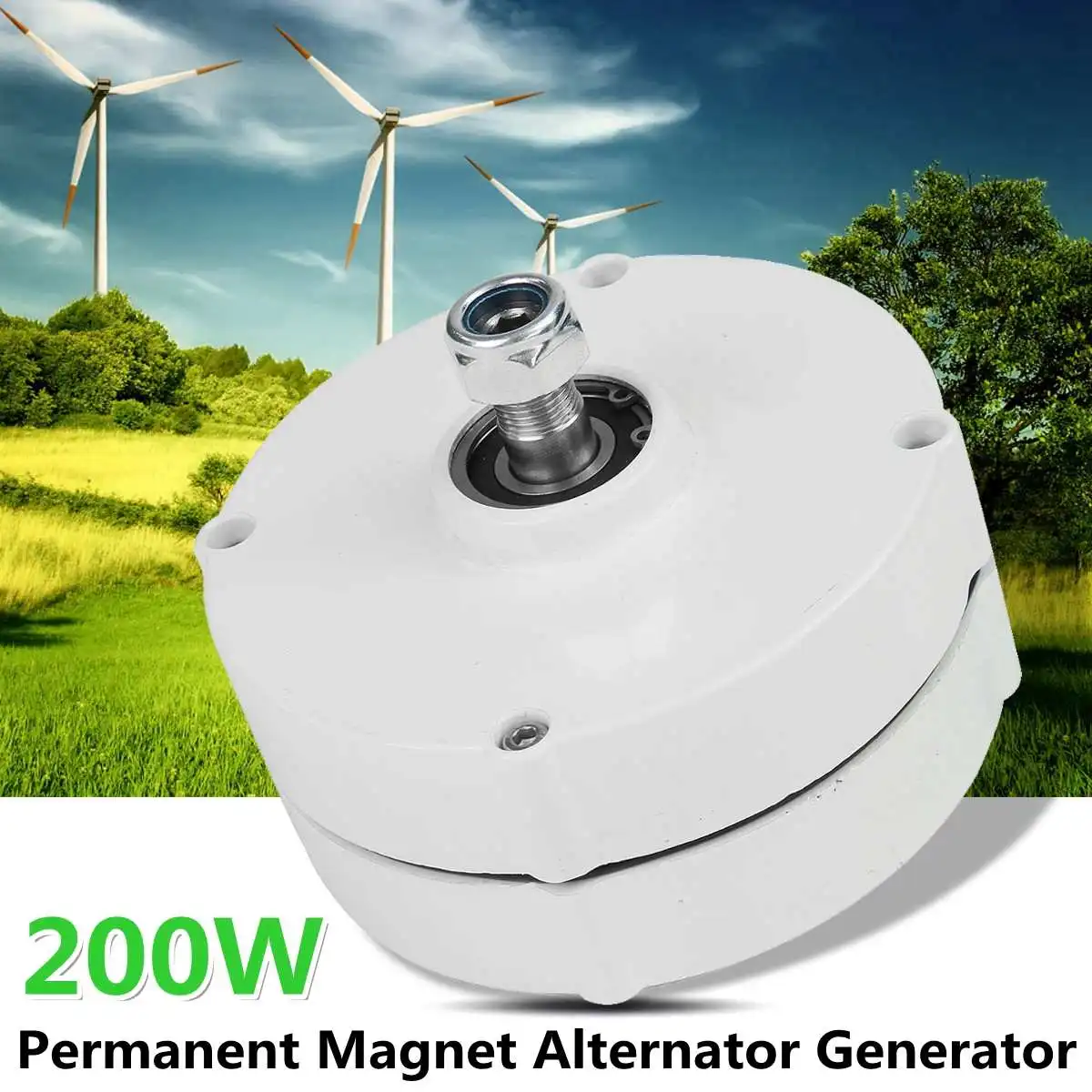

200W 12/24V Permanent Magnet Generator AC Alternator for Vertical or Horizontal Wind T urbine 200W Wind Generator