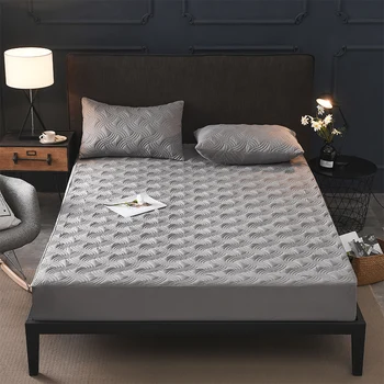 

1pc 100% Polyester Fiber Mattress Cover Sheet Four Corners With Elastic Sheet Multiple specifications fitted sheet 61