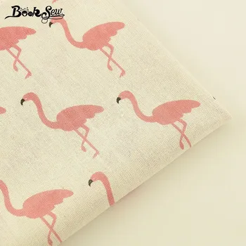

Booksew Cotton Linen Fabric Animal Bird Design Textile Sewing Quilting Tablecloth Pillow Bag Curtain Cushion Home Decoration