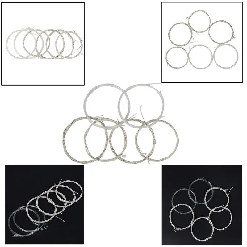 For Udchenko Strings 0101 Transparent Nylon & Silver-Plated Wound String Oud Strings Set Silver-Plated Copper Alloy Wrapped Str